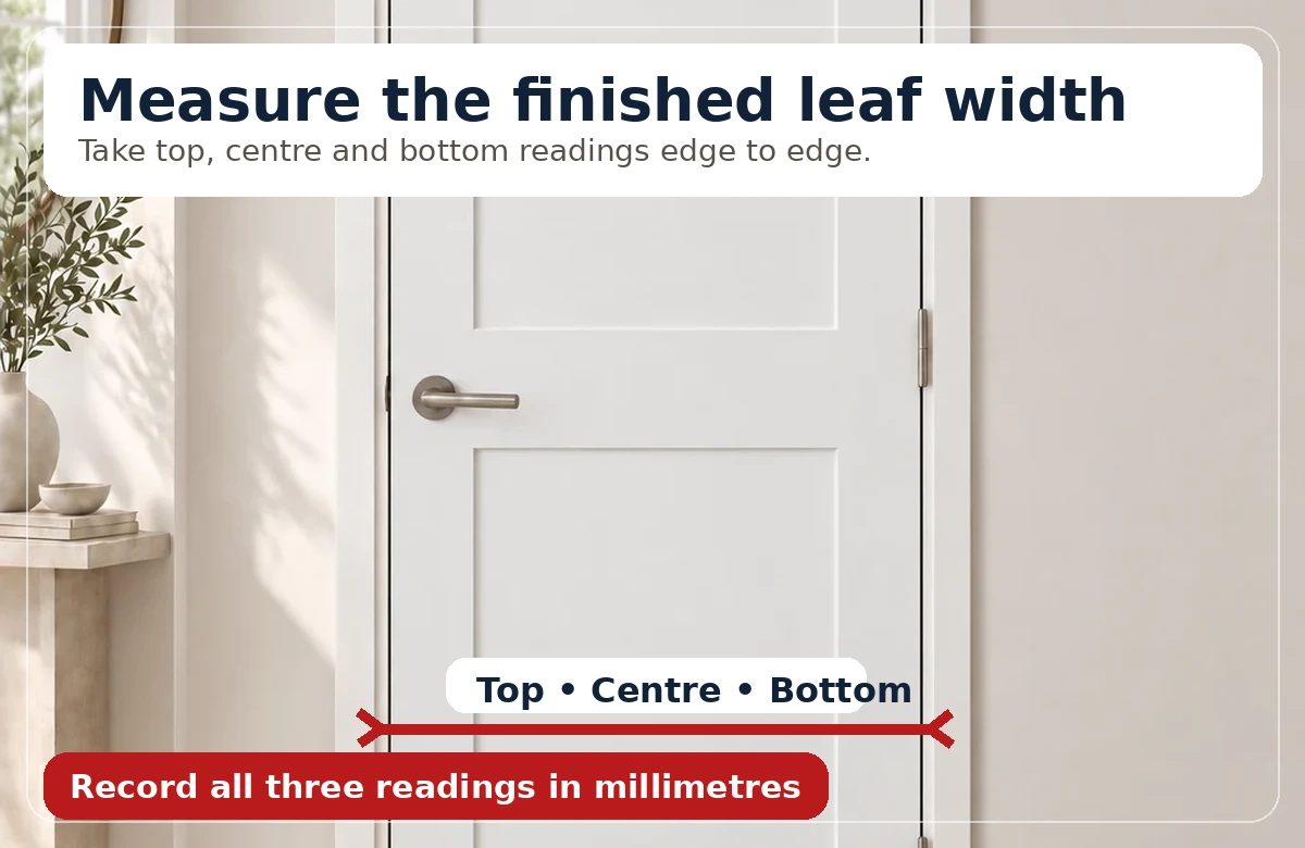 How to measure the width of a door leaf